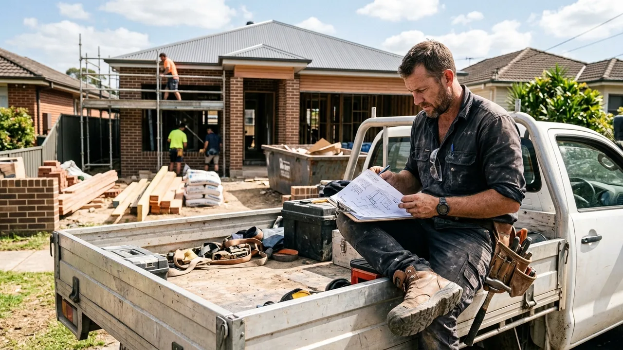 Self-employed business owner preparing home loan documents in Western Sydney